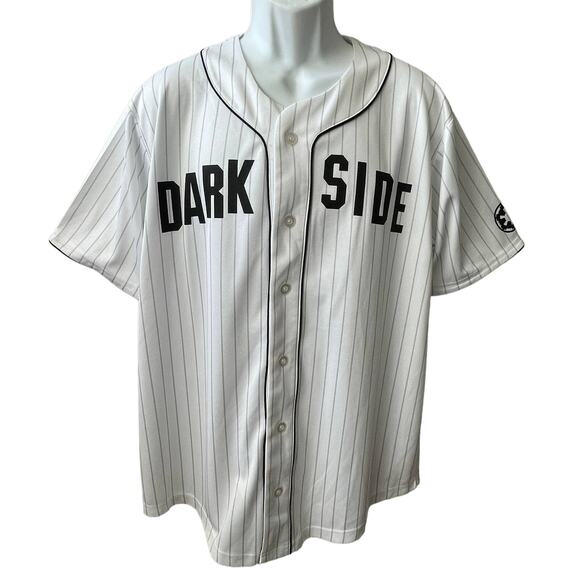 Fifth Sun Star Wars Dark Side #77 Pinstripe Baseball Jersey Size Large - Picture 1 of 4
